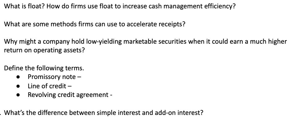 What is float? How do firms use float to increase cash