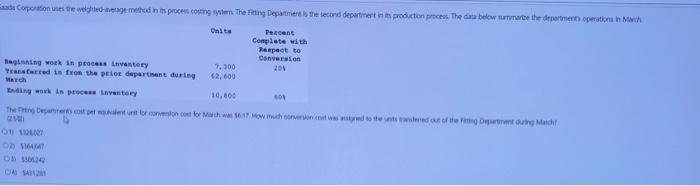  Baade Corporation as the weeg method is process conting system. The