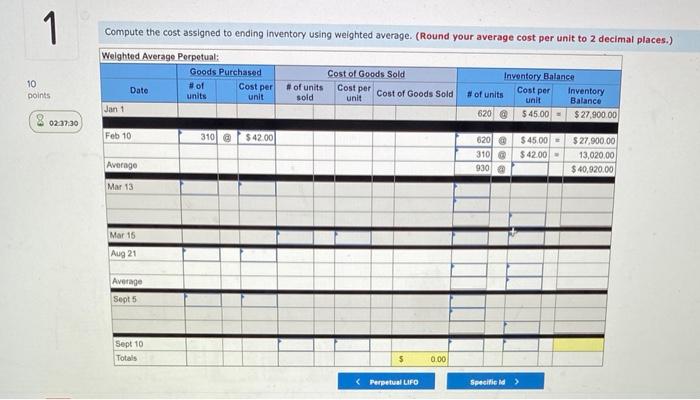 points 0207:54 Montoure Company uses a perpetual inventory system. It entered into