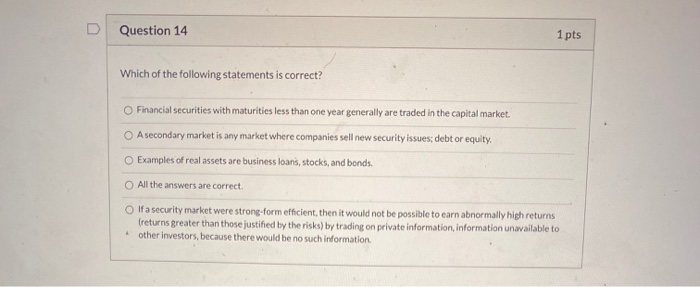 the stock market. O none of the above. the bond market Question