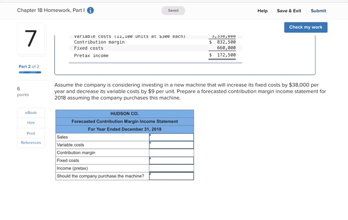 question. Chapter 18 Homework, Part I Help Save & Exit Submit Check
