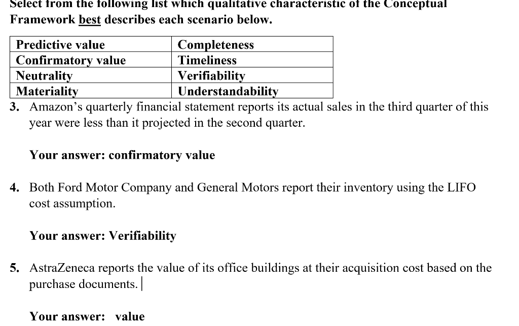 Can you help me out with these conceptual framework questions? Select from
