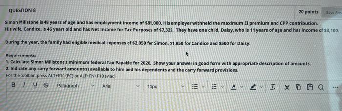 please show work QUESTIONS 20 points Save As Simon Millstone is 48