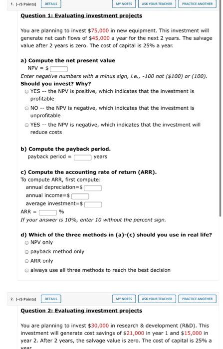  1. L-/S Points DETAILS MY NOTES PRACTICE ANOTHER ASK YOUR TEACHER