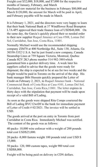 documents to their fullest: Letter of Credit - 5 marks Bill of