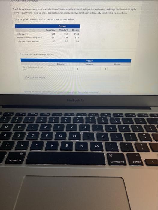  Current Progress Tanek industries manutactures and series three different models of