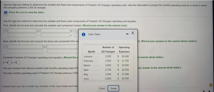  Use the high low method to determine the variable and lived