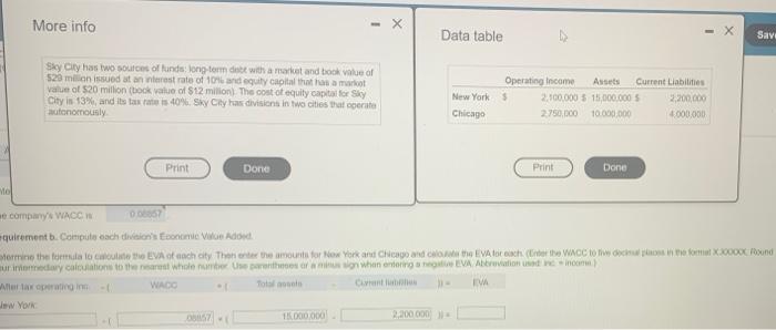  More info - X Data table Sav Sky City has two