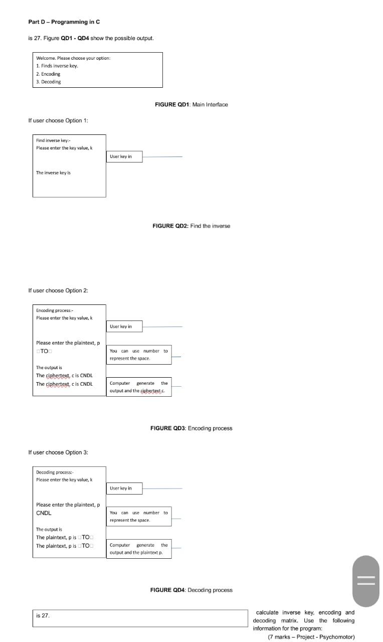 Part D - Programming in C is 27. Figure QD1 -