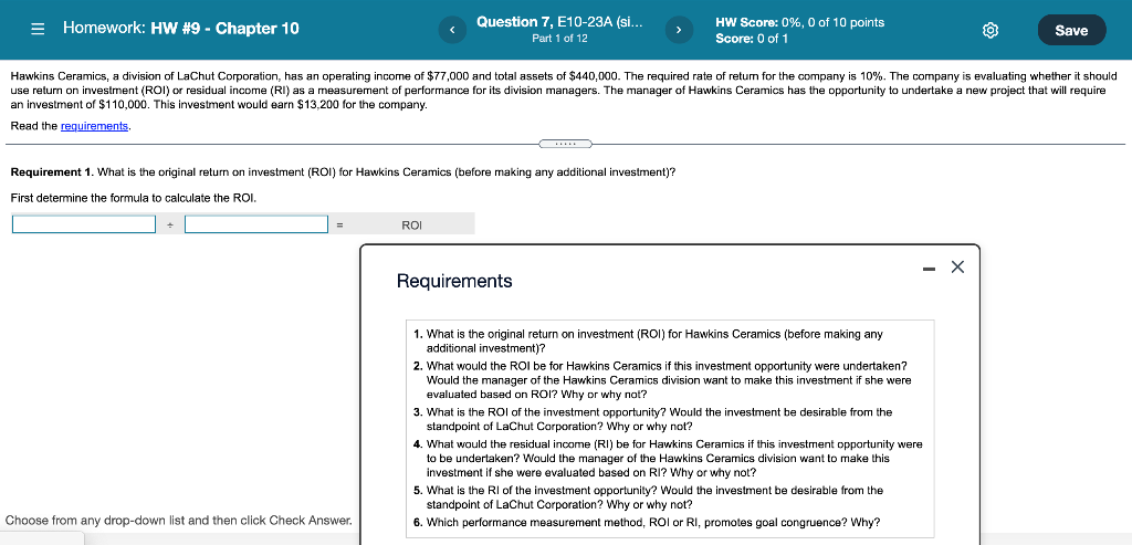 = Homework: HW #9 - Chapter 10 Question 7, E10-23A (si...
