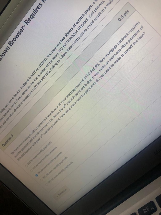  intermediate finance , pleaseshow steps Question 9 Down Browser- Requires 0291
