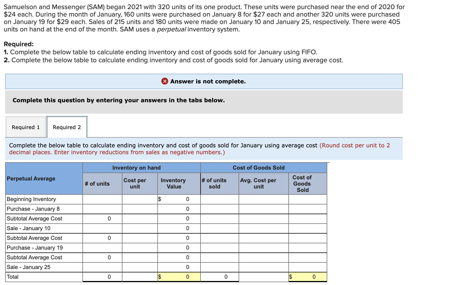 of its one product. These units were purchased near the end of
