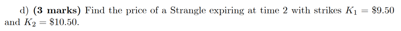 = 1.1, do = 0.9. Denote the price of the stock at