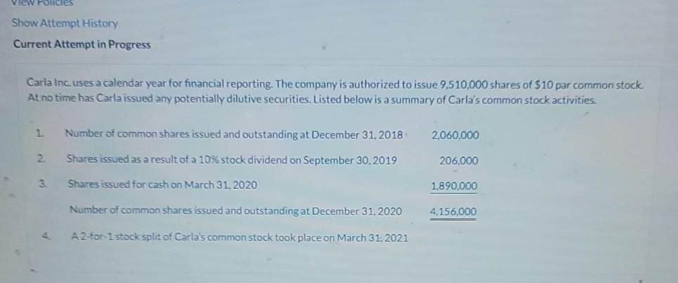 VIEW Folcles Show Attempt History Current Attempt in Progress Carla Inc