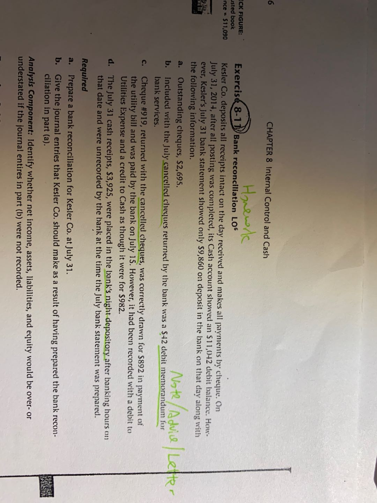 CK FIGURE: isted book nce = $11,090 b. Inc Note/Advice /