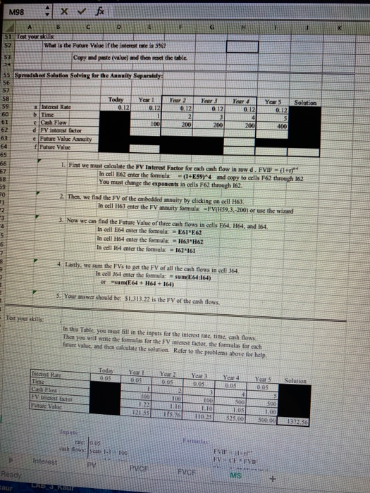 to . A M98 * D 6 K S Future value of