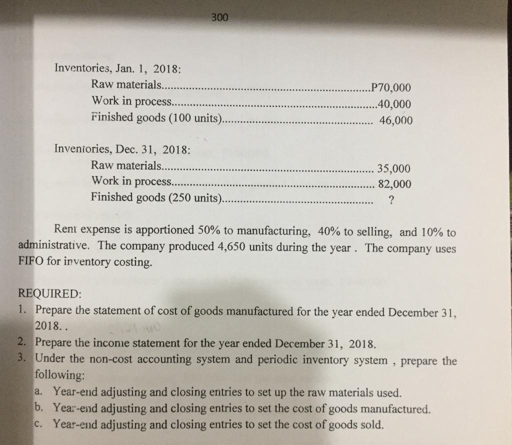 Under the non-cost and periodic inventory systems, prepare the following end of