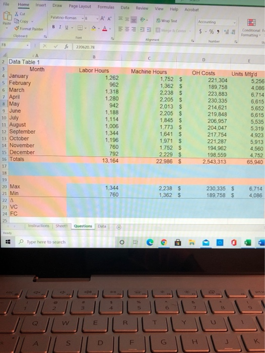  This is all the information given File Home Insert Drew Page