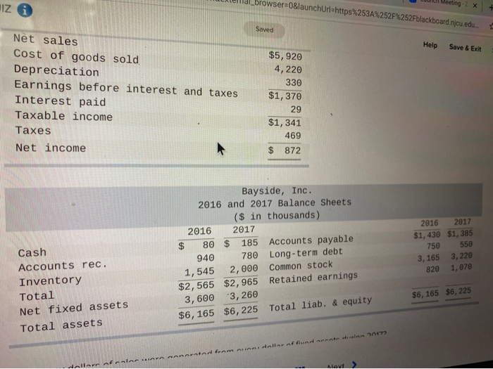  IZ browser=0&launchurl=https%253A%252F%252Fblackboard njcu.edu Meeting 2 x Saved Help Save & Exit