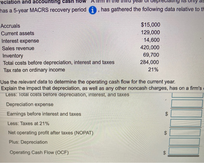 do if as well as do part a and b Depreciation and