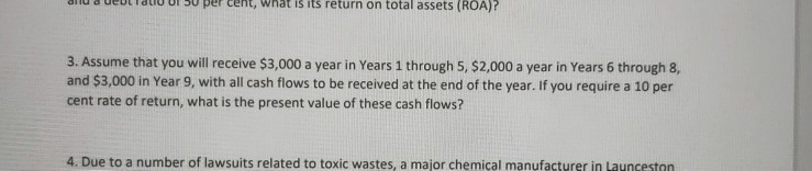 per cent, what is its return on total assets (ROA)? 3.
