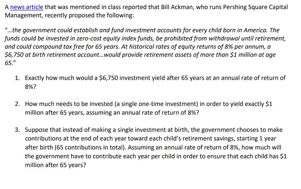  A news article that was mentioned in class reported that Bill