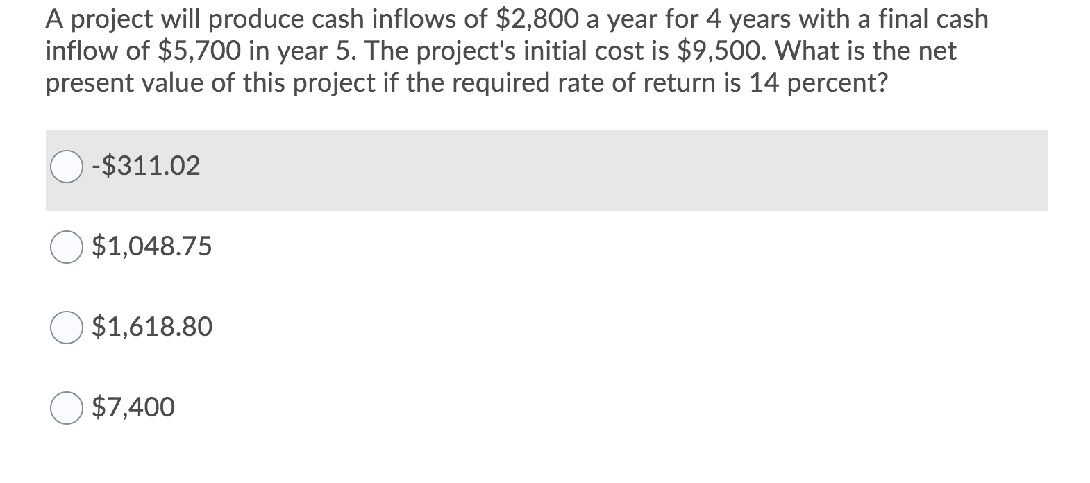 percent. Given this information, which one of the following statements is correct?