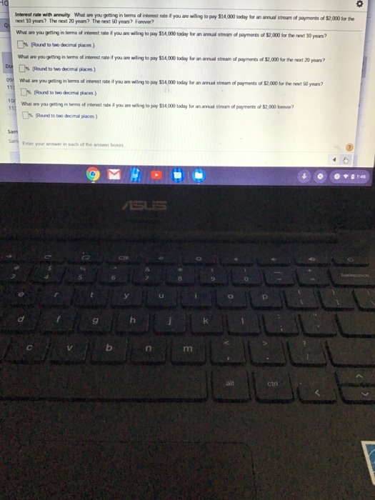 Please answer with explanations O QL Ha Interest rate with annuity What