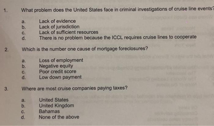  1. What problem does the United States face in criminal investigations
