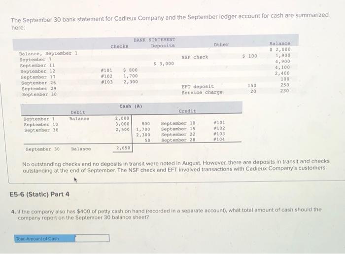 and Reporting Cash [LO 5-4) [The following information applies to the questions