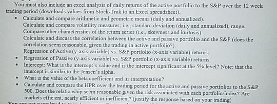 Please provide formulas. You must also include an excel analysis of