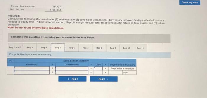 Required: Compute the following: (1) current ratio, (2) ocid-test ratio, (3) days'