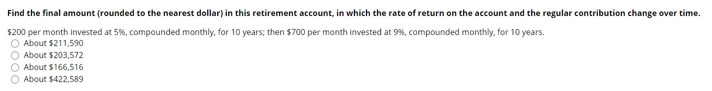 Find the final amount (rounded to the nearest dollar) in this