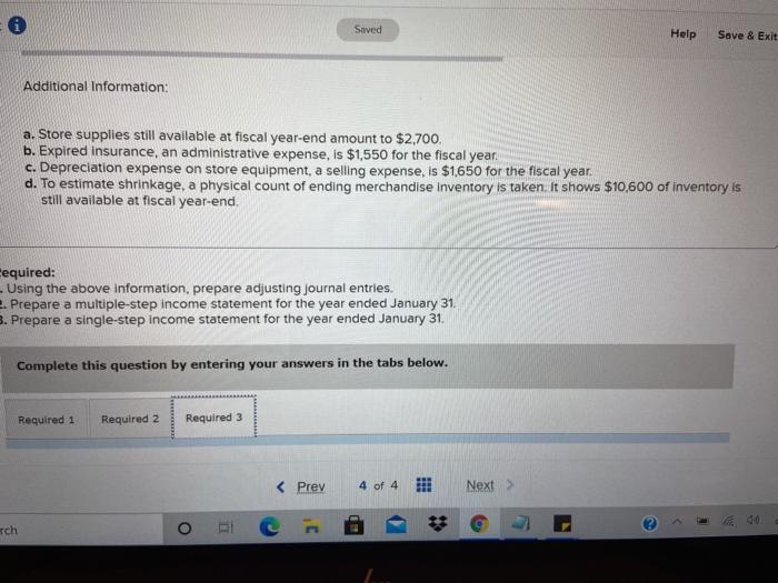 perpetual inventory system. It categorizes the following accounts as selling expenses: Depreciation