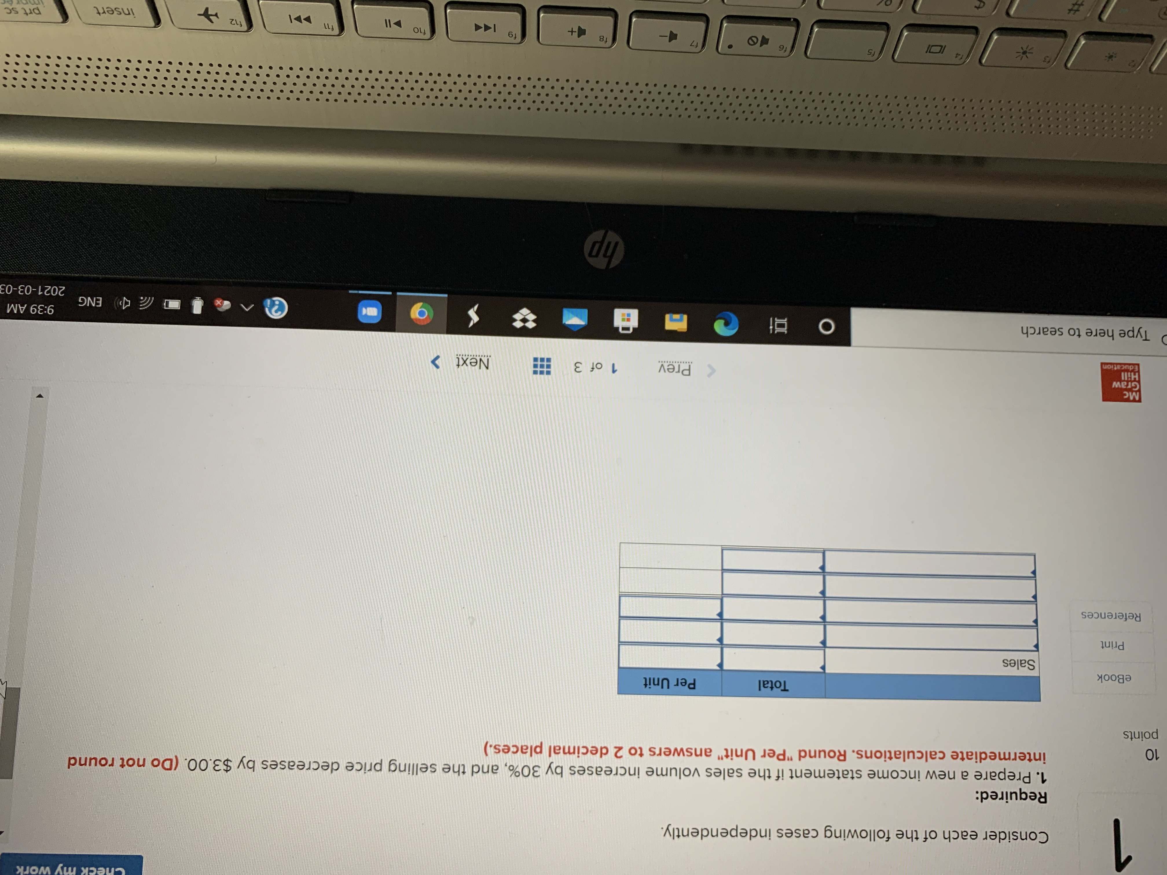Help Save & Exit Submit Check my work Miller Company's most recent