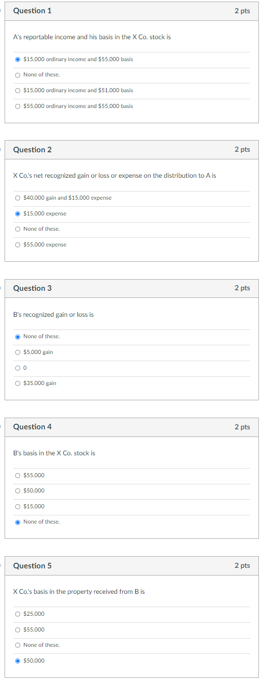 After making the following transfers to X Co., they own 100% of
