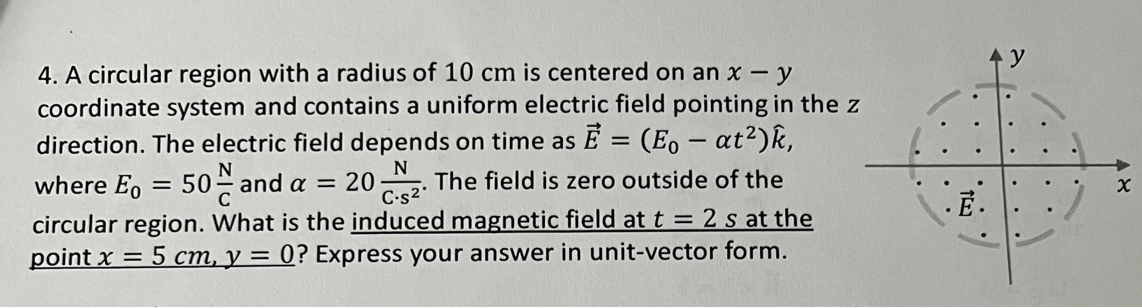 Please explain step by step. THank you 4. A circular region with