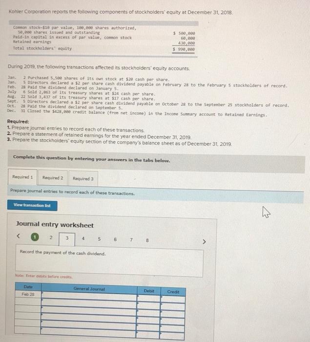 December 31, 2018 Comon stock-$10 par value, 100,000 shares authorized 50,000 shares