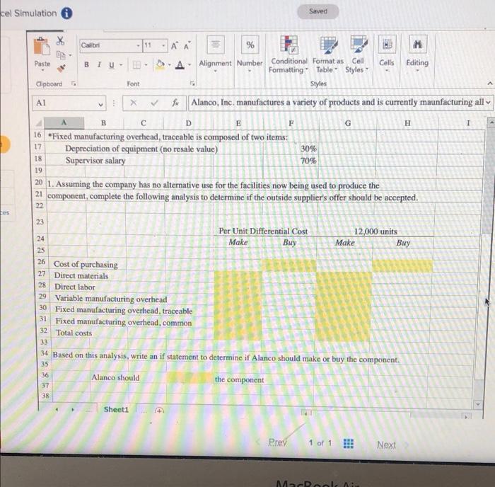 or buy analysis - Excel FORMULAS DATA REVIEW FILE VIEW Sign In