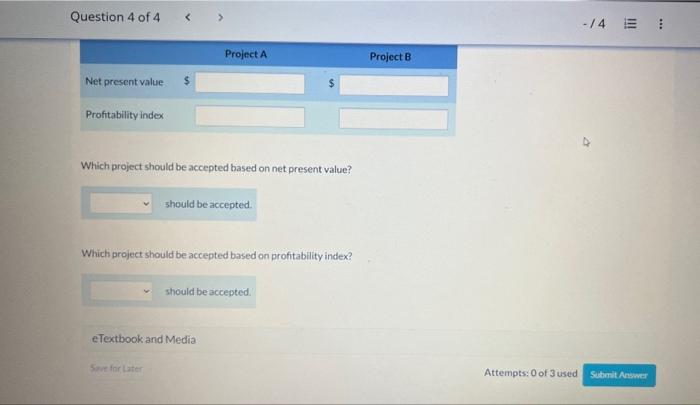 exclusive capital expenditure proposals. Project A will cost $505,000, has an expected