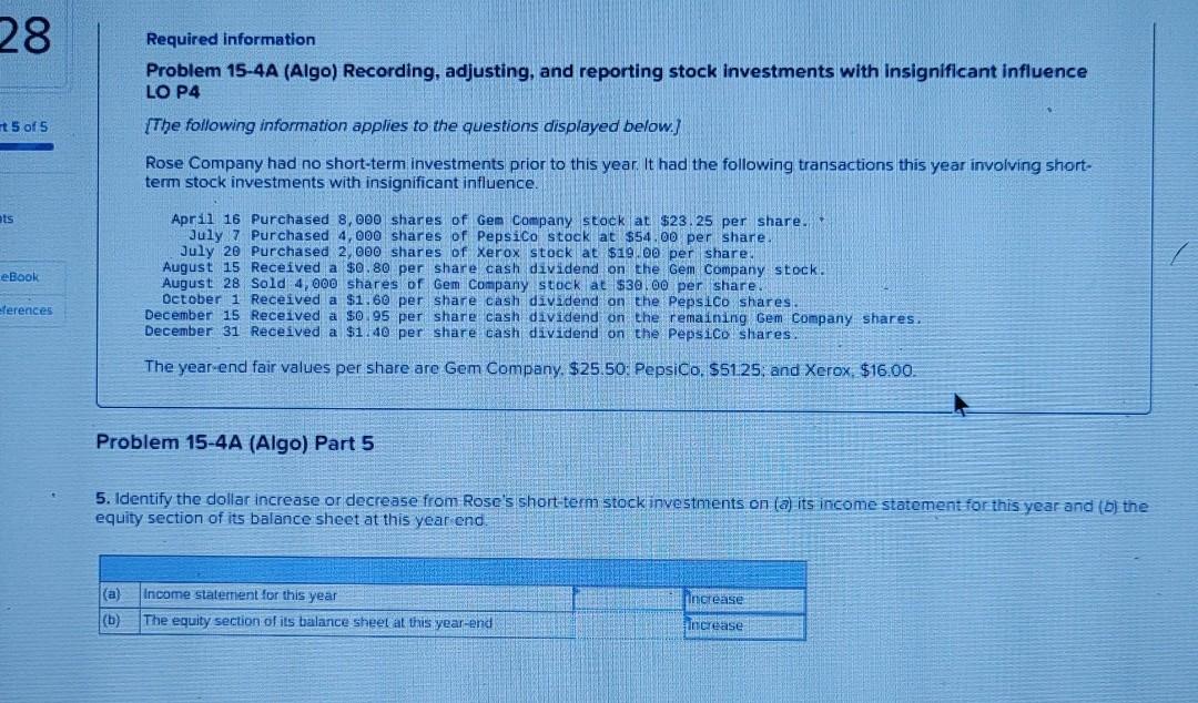 is correct. For A I have added all dividends plus the income