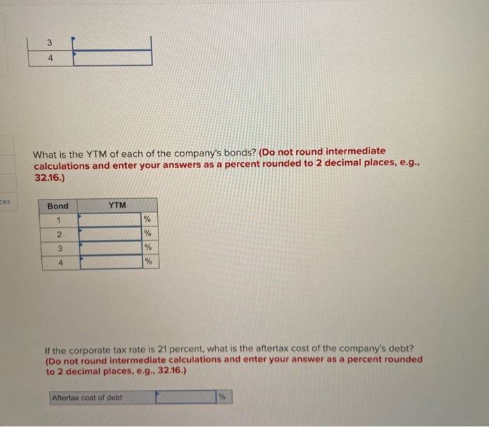 payments. The bonds are listed in the table below. Bond Coupon Rate