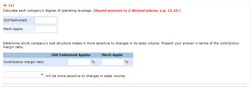 is analyzing two companies that specialize in the production and sale of