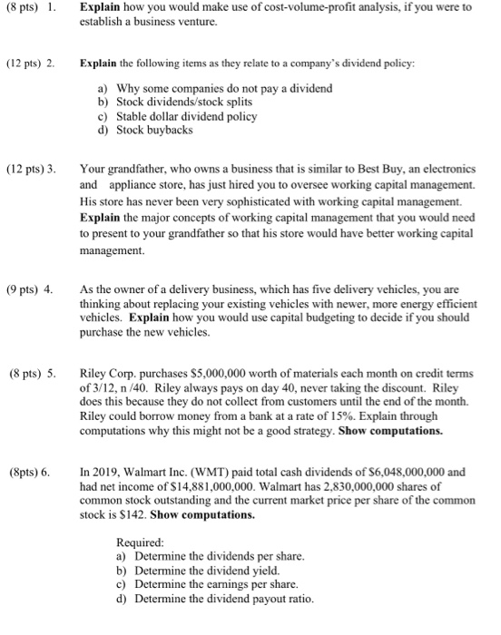 please big help im late on this (8 pts) 1. Explain how