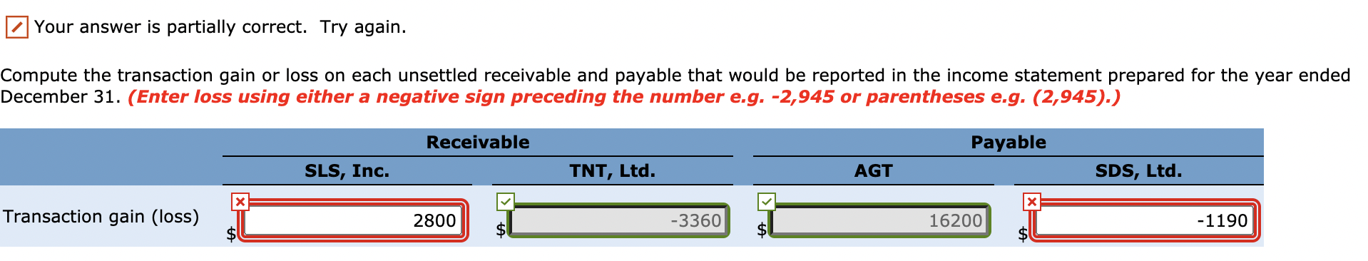 advance! Exercise 12-6 Agentel Corporation is a U.S.-based importing-exporting company. The company