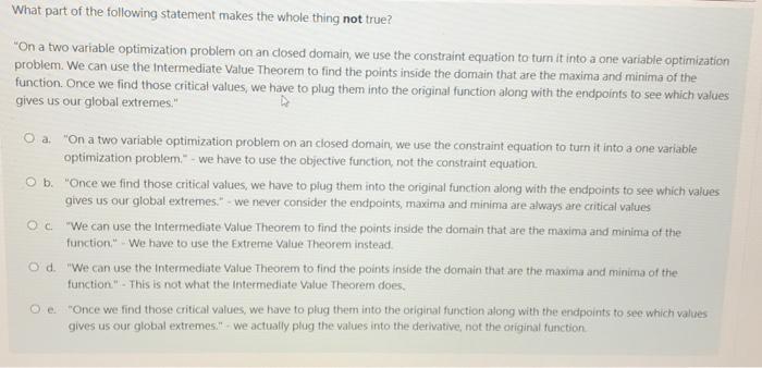 where you can find the value x that maximizes that function, Select
