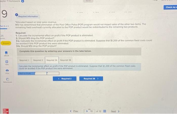 Polka (POP) program would not impact sales of the other two items.
