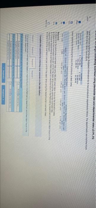 two production departments follows. The departments use machine hours (MH) and direct