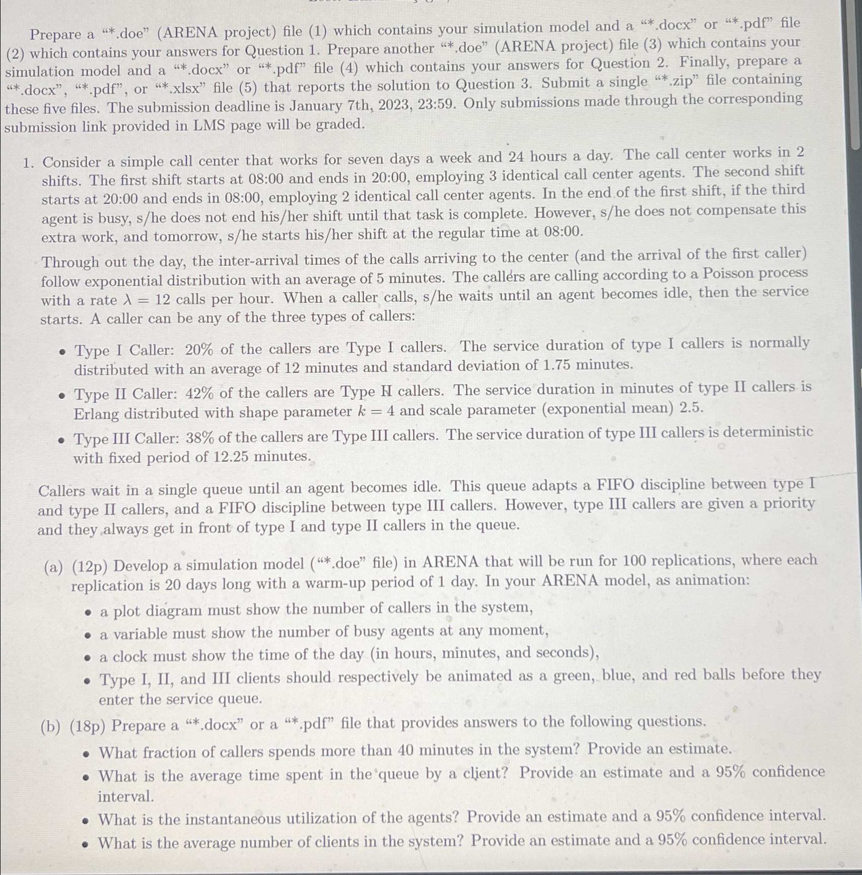  Prepare a ".docx" or ".doe" (ARENA project) file (3) which contains