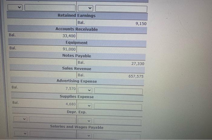 Common Stock udy. Salaries and Wages Expense (Sales) Retained Earnings Accounts Receivable